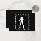 Dancer Majorette Notecard A (Weiß Schwarz) Mitteilungskarte (Vorderseite/Rückseite Beispiel)