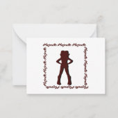 Dancer Majorette Notecard B ( White Burgundy ) Mitteilungskarte (Vorderseite)