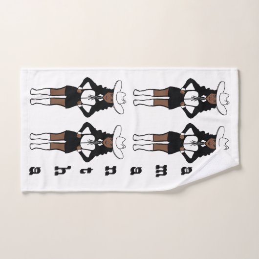 Dancer/Majorette Western Schwarz-weiß #1 Handtuch (Handtuch)