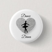 Dancer Name ,Dance Heart Sparklver Sliver Button (Vorderseite)