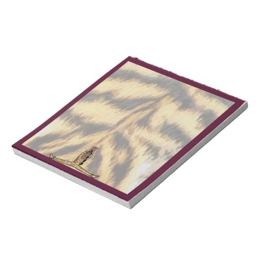 Dancer Notepad Maroon Tiger #1 Notizblock (Rotiert)