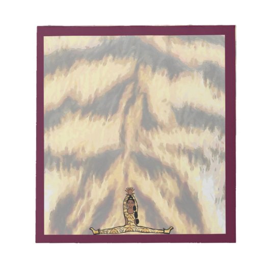 Dancer Notepad Maroon Tiger #1 Notizblock (Vorderseite)
