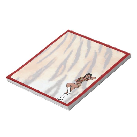 Dancer Notepad Red Tiger #2 Notizblock (Rotiert)