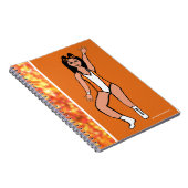 Dancer Orange Spark Notebook # 2 Notizblock (Rechte Seite)