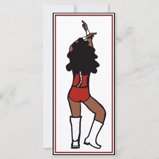 Dancer Party Einladung Red White #1 (Rückseite)