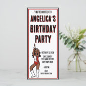 Dancer Party Einladung Red White #1 (Stehend Vorderseite)