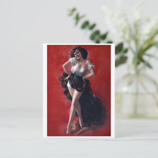 Dancer Pinup Postkarte (Stehend Vorderseite)