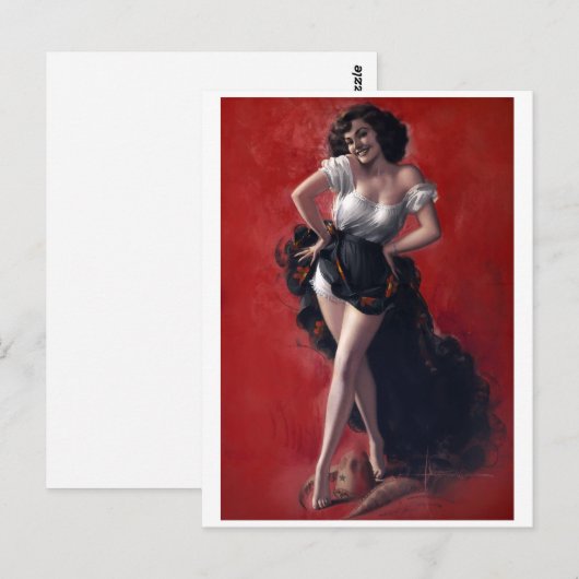 Dancer Pinup Postkarte (Vorne/Hinten)