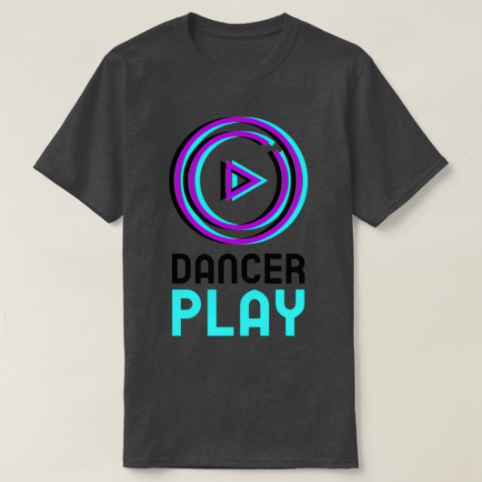 Dancer Play-Taste lila blauer schwarzer Spaß desi T-Shirt (Design vorne)