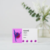 Dancer Pose - Yoga Business Cards Visitenkarte (Stehend Vorderseite)