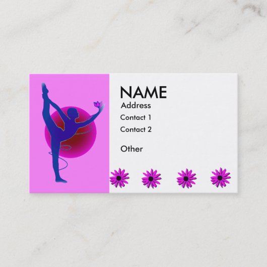 Dancer Pose - Yoga Business Cards Visitenkarte (Vorderseite)