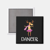 Dancer Prancer Weihnachtsfest Rentier Magnet (Vorderseite/Rückseite)
