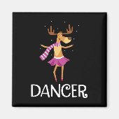 Dancer Prancer Weihnachtsfest Rentier Magnet (Vorne)
