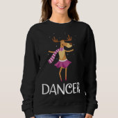 Dancer Prancer Weihnachtsfest Rentier Sweatshirt (Vorderseite)