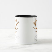 Dancer Reindeer Antlers Weihnachten Tasse (Zentrum)