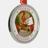 DANCER REINDEER Premium RUNDFUNK Ornament Aus Metall (Rechts)