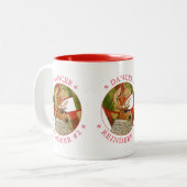 DANCER REINDEER Red Two-Tone Tasse (Vorderseite Links)