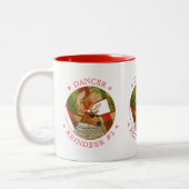 DANCER REINDEER Red Two-Tone Tasse (Links)