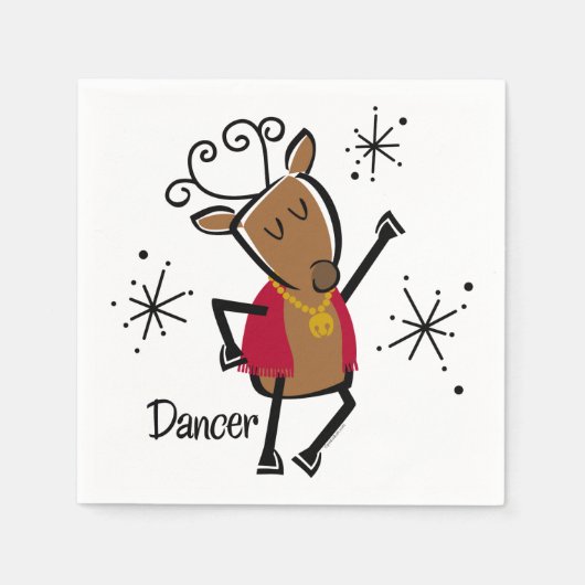 Dancer Reindeer Serviette (Vorderseite)