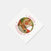 DANCER REINDEER Standard Cocktail Papier Napkins Serviette (Ecke)