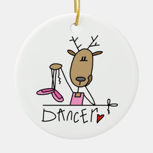 Dancer Rentier T - Shirt und Geschenke Keramikornament (Vorne)