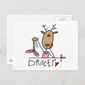 Dancer Rentier Tshirts und Geschenke Postkarte (Vorne/Hinten)