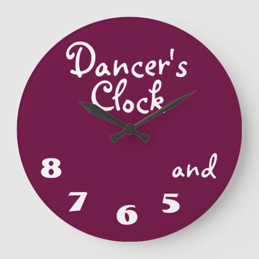 Dancer’s Clock Große Wanduhr (Vorderseite)