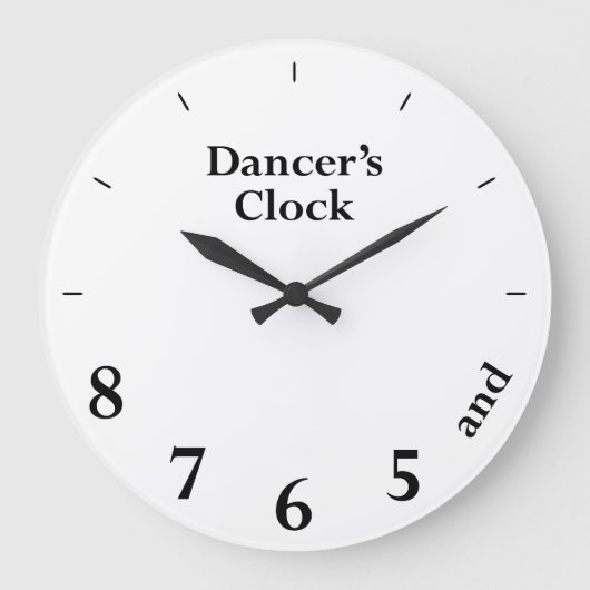 Dancer’s Clock Große Wanduhr (Vorderseite)