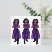 Dancer Sheer Lila A Feiertagskarte (Stehend Vorderseite)