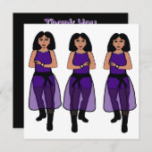 Dancer Sheer Lila B Feiertagskarte (Vorne/Hinten)