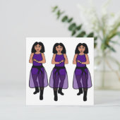 Dancer Sheer Lila B Feiertagskarte (Stehend Vorderseite)