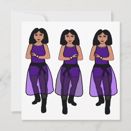 Dancer Sheer Lila B Feiertagskarte (Vorderseite)