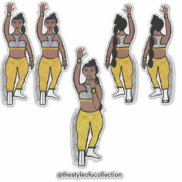 Dancer Silver Gold #1 Aufkleber