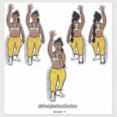 Dancer Silver Gold #1 Aufkleber (Blatt)