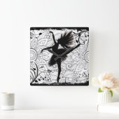 Dancer Square Wall Clock Quadratische Wanduhr (Zuhause)