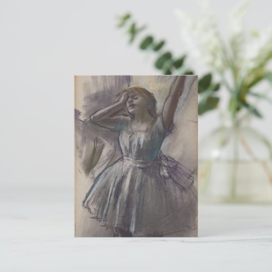 Dancer Stretching Edgar Degas Postkarte (Stehend Vorderseite)