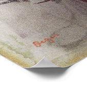 Dancer Stretching von Edgar Degas, Vintages Ballet Poster (Ecke)