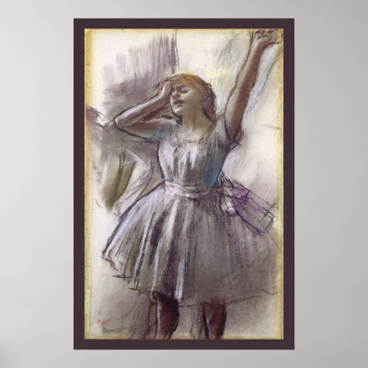 Dancer Stretching von Edgar Degas, Vintages Ballet Poster (Vorne)
