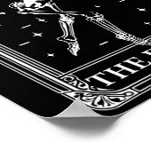 Dancer Tarot Card Skeleton Tanztochter Teache Poster (Ecke)