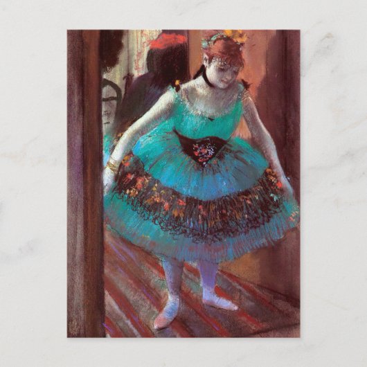 Dancer Verließ ihren Kleidersaal von Degas Postkarte (Vorderseite)