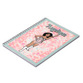 Dancer White Iridescent Notebook #2 Notizblock (Linke Seite)