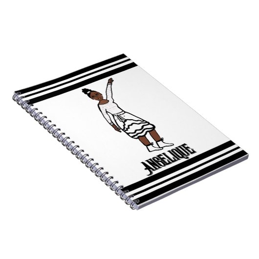Dancer White Ruffle Fringe Notebook #1 Notizblock (Rechte Seite)