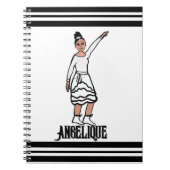 Dancer White Ruffle Fringe Notebook #2 Notizblock (Vorderseite)