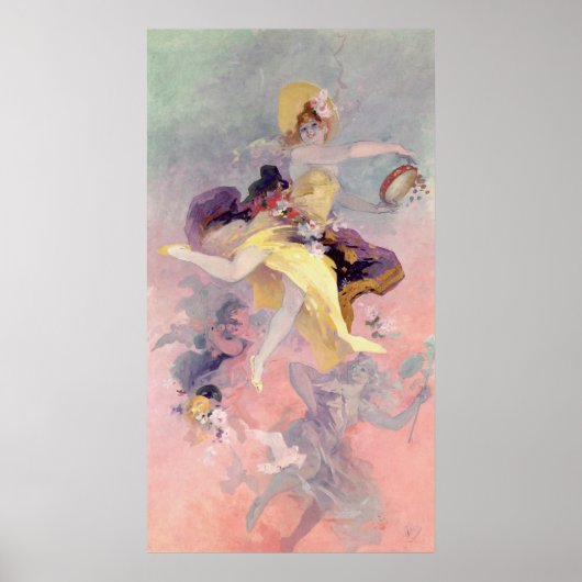 Dancer with a Basque Tambourine Poster (Vorne)