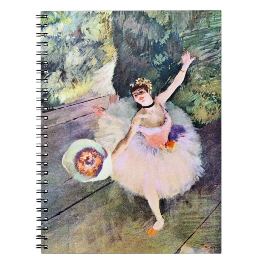 Dancer with a Bouquet of Flowers by Edgar Degas Notizblock (Vorderseite)