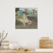 Dancer with Bouquet, Curtsying by Edgar Degas Poster (Küche)