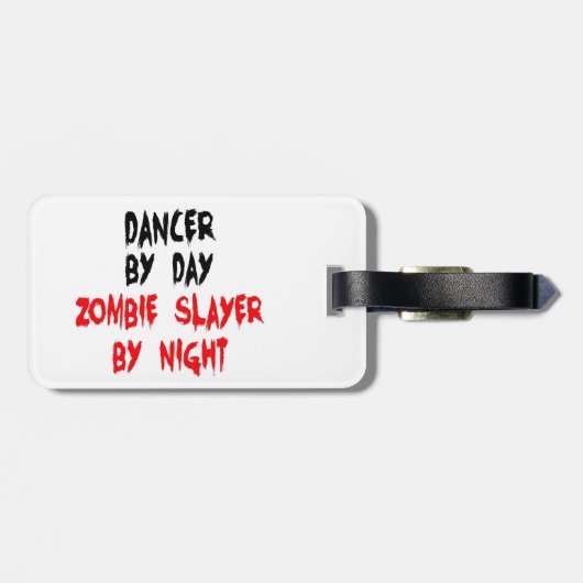 Dancer Zombie Slayer Gepäckanhänger (Rückseite horizontal)