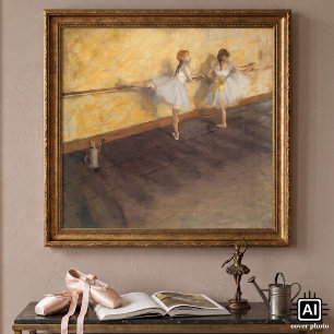Dancers at the Bar by Edgar Degas, Vintage Ballet Poster
