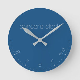 Dancer's Clock Classic Blue Runde Wanduhr