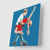 dancers clock quadratische wanduhr (Winkel)